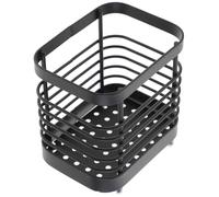 TOGEVAL Wall-mounted Stainless Steel Chopstick Draining Dispenser Small Black Kitchen Utensil Holder Organizer for Cutlery and Chopsticks Storage