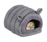 TOGEVAL Warm Soft Hamster Bed with Cute Ears PP Cotton Small Animal Hideaway for Guinea Pigs Chinchillas and Hedgehogs Sleeping Nest for Rest and Play