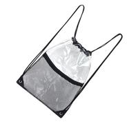 TOGEVAL Waterproof Toiletry Bag Drawstring Backpack Travel Bath Organizer Large Capacity 34×45cm Beach Shower Tote Bag Black