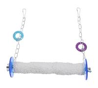 TOGEVAL Wear-resistant Parrot Chewing Hanging Bird Swing Colorful Beak Grinding Accessory for Small Parrots and Caged Birds Creative Parakeet Cage Decoration