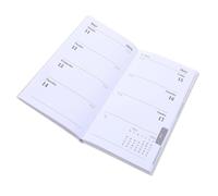 TOGEVAL Weekly Calendar Planner with PU Cover Portable Compact Pocket Scheduler for Travel Office Home Organization Thick White Paper with Sewn Binding to Prevent Ink Bleed and Secure