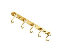 TOGEVAL White Gold Hook Wall Mounted Clothing Hook for Bathroom and Dressing Strong Load Bearing Stylish Multi Purpose Coat and Hat Hanger Easy Installation for Home Store Salon Hotel Use