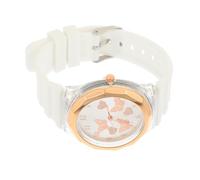 TOGEVAL Women Watch Silicone Band Fashion Quartz Wristwatch Butterfly Pattern White Lady Watch Casual Analog for Girls and Women