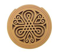 TOGEVAL Wooden Acoustic Guitar Soundhole Cover Feedback Control Accessory for Sound Hole Pattern c Design