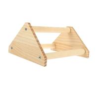 TOGEVAL Wooden Brooder Stand for Parrots and Chickens Natural Wood Bird Perch Rack for Training and Standing in Home Office