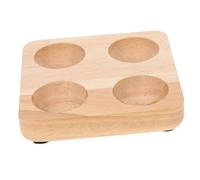 TOGEVAL Wooden Egg Storage Rack Compartment Rubberwood Tray Compact Egg Holder for Refrigerator and Kitchen for Home Market and Supermarket Use