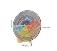 TOGEVAL Wooden Feelings Wheel Emotion Wheel Decoration Double-Sided Mental Health Disc Ornament with Stand for Office and Home Therapy Desk