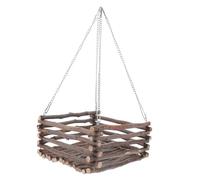 TOGEVAL Wooden Hamster Hammock Swing with Hanging Nest for Small Pets Squirrel Rabbit and Mouse Play Platform Easy to Install Cage for Jumping and Resting