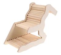 TOGEVAL Wooden Hamster Hideout Nest Boredom Breaker Ladder Pet Training Toy for Hamster