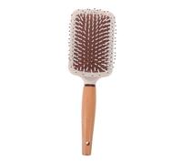 TOGEVAL Wooden Massage Hair Brush for Women and Boy Girl Anti-static Detangling Comb for Curly and Hair Natural Handle with Cushion for Smoothing and Scalp Care