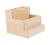 TOGEVAL Wooden Nail Drill Machine Rack with Built in Polishing Machine Large Capacity Manicure Tool Organizer Box for Salon Beauty Tool Storage and Efficient Nail Refining