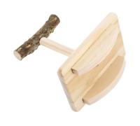 TOGEVAL Wooden Parrot Training Rack Interactive Play Training Stand for Birds Bird Perch Stand