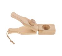 TOGEVAL Wooden Plantain Press Tostonera with Handle Banana Smasher Maker Kitchen Tool for Efficient Crushing of Bananas and Plantains Space-Saving Design