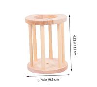 TOGEVAL Wooden Rabbit Hay Feeder Rack with Chain Small Animal Grass Rack for Guinea Pigs Chinchillas Easy to Install Removable Food Dispenser Hay Bin for Cage