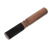 TOGEVAL Wooden Singing Bowl Mallet for Tibetan Meditation Sound Bowls with Pu Handle, Handmade Brown Striker Stick for Praying and Long-lasting Ambient Sound in Yoga and Mindfulness