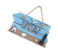 TOGEVAL Wooden Toilet Sign for Bathroom Door Male Female Wc Indicating Plate with Clear Text Bright Fade Resistant Colors Practical Hanging Board for Home Hotels and Public Restrooms