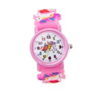 TOGEVAL Wristwatch Adorable Unicorn Cartoon Pattern Quartz Watch with Numbers Comfortable for Learning to Tell