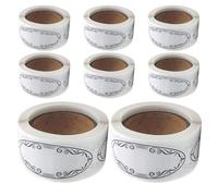 TOGEVAL Writable Oval Pantry Labels Stickers 25x57mm with Black Vintage Border, 1200pcs Removable Self-Adhesive Storage Tags for Jars, Kitchen, Spice, Baking, and Food Containers