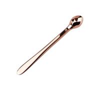 TOGEVAL Zinc Alloy Eye Cream Spoon for Eye Fatigue Relief Compact Massage Tool for Dark Circles Handy Beauty Tool Rose Golden for Travel Daily Use