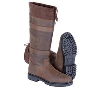 Toggi Quebec Waterproof Long Country Boots Leather, Brown, Walking Boots, Casual