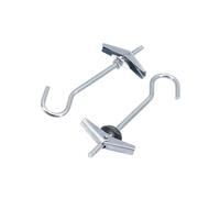 Toggle Bolt Hook with Spring Wing Anchor, Heavy Duty Swag Hook Kit for Drywall Ceiling Hollow Wall, Galvanized Steel Plant Hanger for Lantern Wind