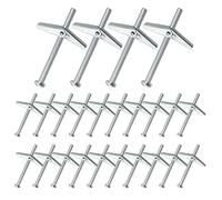 Toggle Bolt HSCGIN 24PCS M4 Stainless Steel Toggle Bolt and Wing Nut Kit Round Head Butterfly Drywall Anchor Toggle Wing Nut Bolt