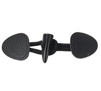 Toggle Buttons， 15cm 5 Pair Purple Leather Horn Toggle Closure Buttons for Button Sew On for Coat Jacket(Black)