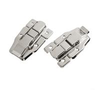 Toggle Catch Latch for Case, Toolbox, Trunk, Chest - Lift-Off Clasp Clip with Modern Design, Iron Silver 78x48mm - Twin Pack (2 PCS)