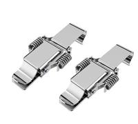 Toggle Catch Latch, Spring Loaded Toggle Latch Hasp 304 Stainless Steel 90/180 Degree Silver Tone Pack of 2(2504a Ks)