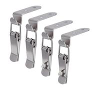 Toggle Latch. Silver 2/4 pcs for Boxes, Cases, Toolboxes: 90 Degree Duck Mouth Spring-Loaded Latch(4pcs 105 and 106)