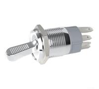 Toggle Switch 16mm Panel Cutout 10A Load Capacity Silver Contact Points Self-Locking Mechanism for Automotive Marine Equipment Control Boxes(C)