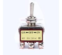 Toggle Switch 250V 10A Momentary Automatic reset Switches ON/OFF/ON 12 Copper Pins 3 Position Metal Miniature Rocker Toggle Switch E-TEN-403