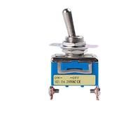 Toggle Switch 250V 15A ON/OFF 2 Copper Pins 2 Position Metal Miniature Rocker Toggle Switch Silver Contacts E-TEN-1021 For Marine Boat Truck Vehicles