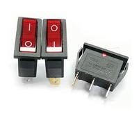 Toggle Switch,50PCS/Lot KCD3-101N KCD2 AC Power Rocker Boat with Red Light 2 Files 3Pin 15A/250V Control switch