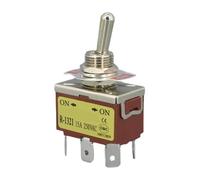 Toggle Switch R-1322 /ZH-1322 6feet 3position ON-OFF-ON Silver Contacts 15A 250V BIANMTSW(ZH-1321)