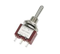 Toggle Switch SPDT DPDT Rocker Switch 5A 6A 125V Self-Reset Switch 3A 250 AC 3 6PIN ON-ON ON-OFF-ON Starting Switch IDGTTLDF(Red MTS-102)