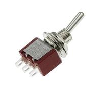 Toggle Switch SPDT DPDT Rocker Switch 5A 6A 125V Self-Reset Switch 3A 250 AC 3 6PIN ON-ON ON-OFF-ON Starting Switch IDGTTLDF(Red MTS-113)