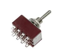 Toggle Switch SPDT DPDT Rocker Switch 5A 6A 125V Self-Reset Switch 3A 250 AC 3 6PIN ON-ON ON-OFF-ON Starting Switch IDGTTLDF(Red MTS-402)