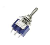Toggle Switch SPDT DPDT Rocker Switch 5A 6A 125V Self-Reset Switch 3A 250 AC 3 6PIN ON-ON ON-OFF-ON Starting Switch IDGTTLDF(Blue MTS-102)