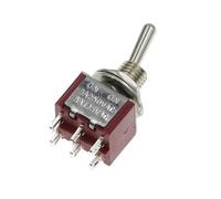 Toggle Switch SPDT DPDT Rocker Switch 5A 6A 125V Self-Reset Switch 3A 250 AC 3 6PIN ON-ON ON-OFF-ON Starting Switch IDGTTLDF(Red MTS-202)