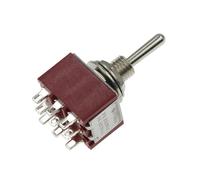 Toggle Switch SPDT DPDT Rocker Switch 5A 6A 125V Self-Reset Switch 3A 250 AC 3 6PIN ON-ON ON-OFF-ON Starting Switch IDGTTLDF(Red MTS-302)