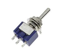 Toggle Switch SPDT DPDT Rocker Switch 5A 6A 125V Self-Reset Switch 3A 250 AC 3 6PIN ON-ON ON-OFF-ON Starting Switch IDGTTLDF(Blue MTS-103)