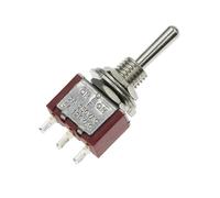 Toggle Switch SPDT DPDT Rocker Switch 5A 6A 125V Self-Reset Switch 3A 250 AC 3 6PIN ON-ON ON-OFF-ON Starting Switch IDGTTLDF(Red MTS-103)