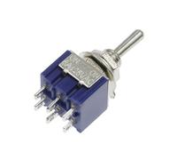 Toggle Switch SPDT DPDT Rocker Switch 5A 6A 125V Self-Reset Switch 3A 250 AC 3 6PIN ON-ON ON-OFF-ON Starting Switch IDGTTLDF(Blue MTS-202)