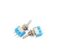 Toggle Switch Twist Shake Rocker Arm MTS-102 103 202 ON-OFF 3 Positions Reset 2P/3P Red/Blue 3/6 Pins Test DIY IDGTTLDF(MTS-103 3Pin3P Blue)