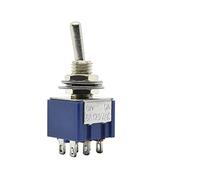 Toggle Switches 2PCS 6mm Miniature Switch Single Pole Double Throw Mini Waterproof Cap Smart Micro Electronic Gadgets 6A(On-on 6pin)