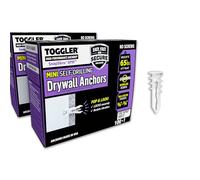 TOGGLER SnapSkru SPM Mini Self-Drilling Drywall Anchor, Glass-Filled Nylon, Made in US, For #6 to #8 Fastener Sizes (Pack of 100) (2-(Pack of 100))