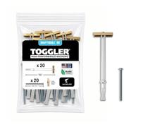 TOGGLER SNAPTOGGLE Drywall Anchor with Included Bolts for 1/4-20 Fastener Size; Holds up to 265 pounds Each in 1/2-in Drywall by TOGGLER (20 Pack)