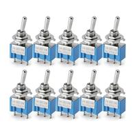 toggles micro wiper, 10Pcs MTS-102/103/202/203 SPDT/DPDT Toggle Switch 6mm Waterproof Multicolor(MTS103 Baby Blue)