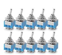 toggles micro wiper, 10Pcs MTS-102/103/202/203 SPDT/DPDT Toggle Switch 6mm Waterproof Multicolor(MTS203 Baby Blue)